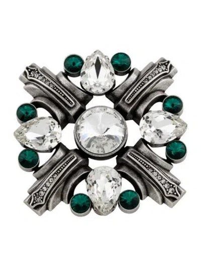 Pre-owned Area Crystal Brooch Pendant In Multicolor