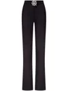 Area Straight-leg Casual Pants In Black