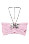 Shop Area 'crystal Butterfly Knit Bandeau' Top