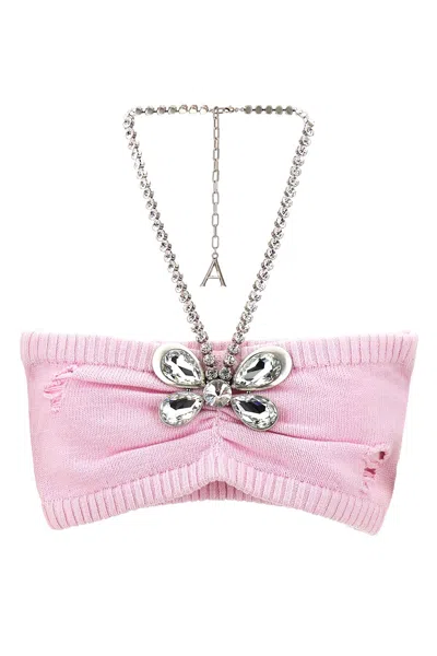 Area 'crystal Butterfly Knit Bandeau' Top