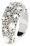 Area Crystal Cluster Choker Necklace In Metallic