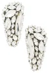 Area Crystal Cluster Triangle Earrings