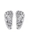 Area Crystal-cluster Triangle Earrings In Metallic