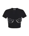 Area Black Crystal Watermelon Cup T-shirt In Black