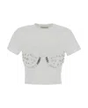 Area Crystal-cup T-shirt In White