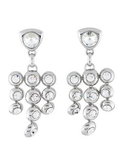 Pre-owned Area Crystal Drop Earrings In Multi