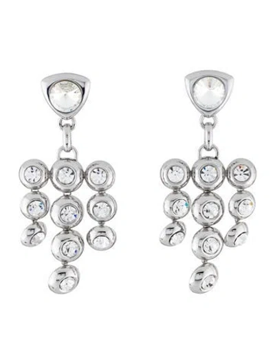 Pre-owned Area Crystal Drop Earrings In Multi