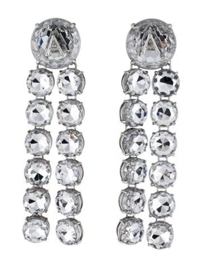 Pre-owned Area Crystal Drop Earrings In Multicolor