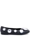 Area Crystal-embellished Ballerina Shoes In Black
