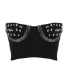 Area Crystal Watermelon Cup Bustier In Black
