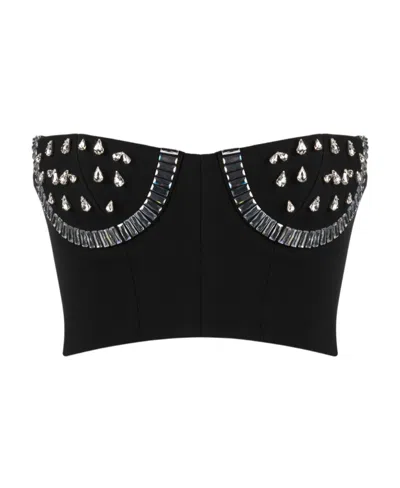 Area Crystal Watermelon Cup Bustier In Multicoloured