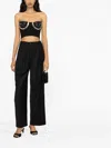 Area Crystal Watermelon Cup Bustier In Black