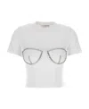 Area Ssense Exclusive White Crystal Bustier T-shirt In White
