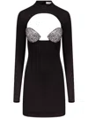 Area Crystal-embellished Dress In Black