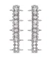 Area Crystal-embellished Fringe Drop Earrings In Metallic