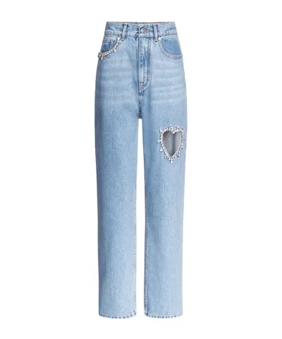 AREA AREA EMBELLISHED CUT-OUT DETAILED JEANS