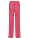 Area 'embellished Crystal' Wide Leg Trousers In Purple