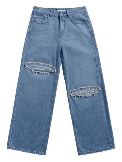 Area Crystal-embellished Pocket Jeans In Blue