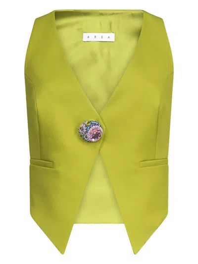 Area Crystal-embellished Top In 绿色