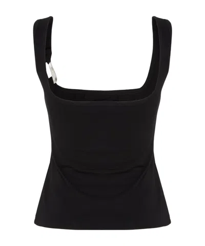 Area Crystal-embellished Top In Black