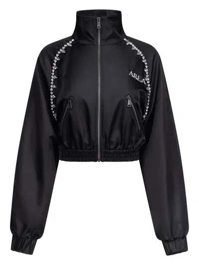 AREA CRYSTAL-EMBELLISHED TRACK JACKET