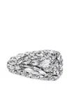 Area Crystal-embellished Triangle Hairclip In Silver