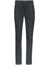 Area Crystal-embellished Tuxedo Trousers In Grey