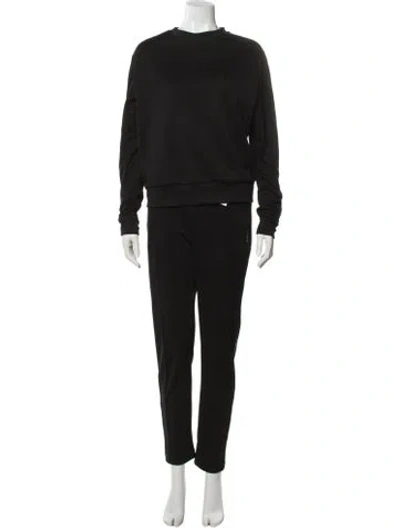 Pre-owned Area Crystal Embellishments Pant Set In Black