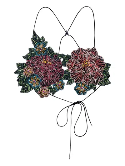 Area Crystal-flower Top In Multi