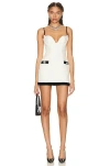 Area White Crystal Grape Mini Dress In Ivory