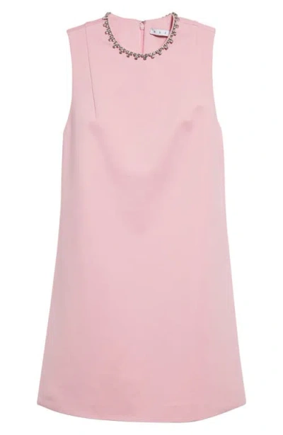 AREA AREA CRYSTAL HEART BACK CUTOUT PONTE MINIDRESS