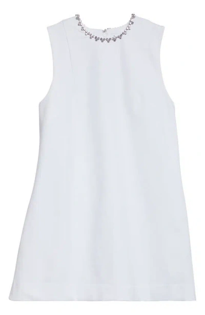 Area Crystal-embellished Cutout Stretch-ponte Mini Dress In White