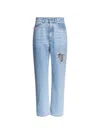 AREA AREA CRYSTAL HEART JEAN LIGHT BLUE