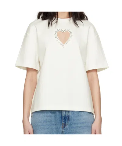 AREA CRYSTAL-EMBELLISHED CUT-OUT T-SHIRT
