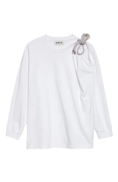 Area Crystal Knot Long Sleeve T-shirt In Multi