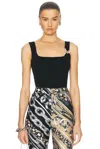 Shop Area Crystal Link Tank Top In Black