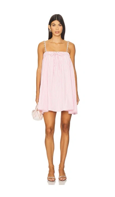 Area Crystal Grommet Poplin Mini Dress In Multi