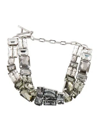 Pre-owned Area Crystal Ombre Choker Necklace, 16.75" In Multi