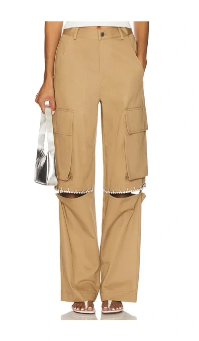 AREA CRYSTAL SLIT CARGO PANT