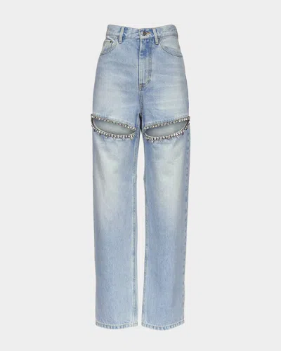 AREA CRYSTAL SLIT JEANS