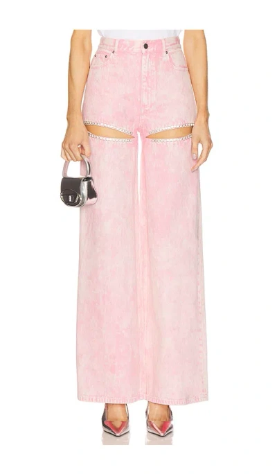 Area Crystal Slit Wide Leg