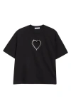 Area T-shirt In Black Cotton In Black