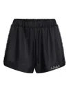Area Crystal Trim Track Shorts In Black