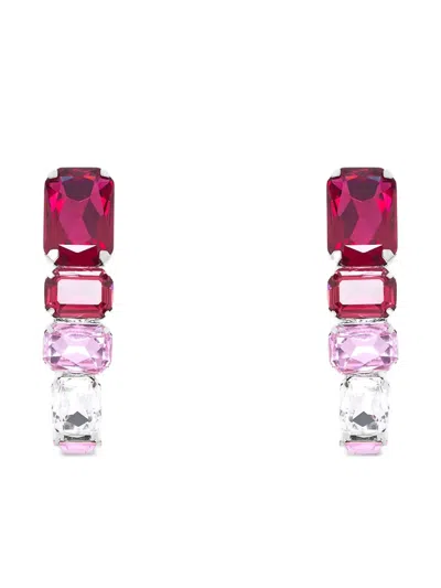 Area Crystal Wrap Earrings In Brown