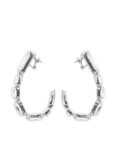 Area Crystal Wrap Earrings In Metallic