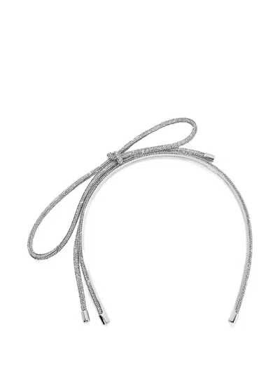 Area Crystal-embellished Headband In Silver