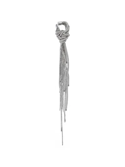 Area Crystal-embellished Knotted Chain Bracelet In Silver