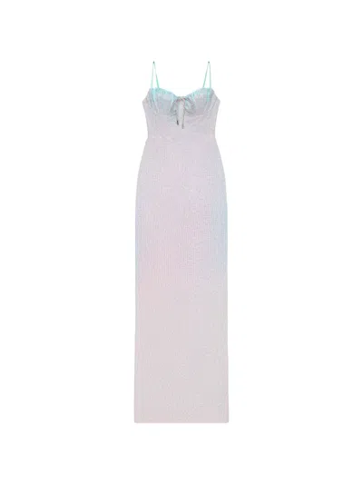 Area Crystal-embellished Maxi Dress In Blue