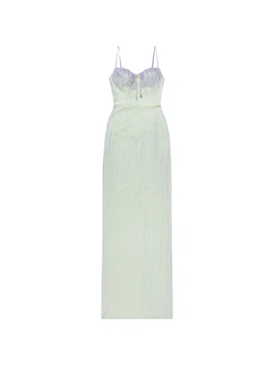 Area Crystal-embellished Maxi Dress In Blue