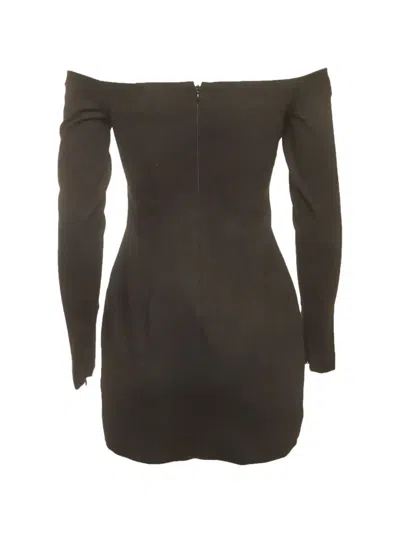Pre-owned Area Crystal-embellished Mini Dress In Black